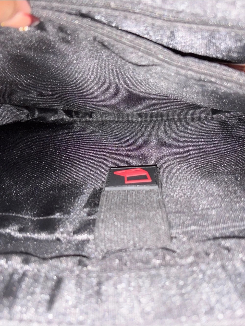 Black Croc-Embossed Laptop/Tote Bag - Women